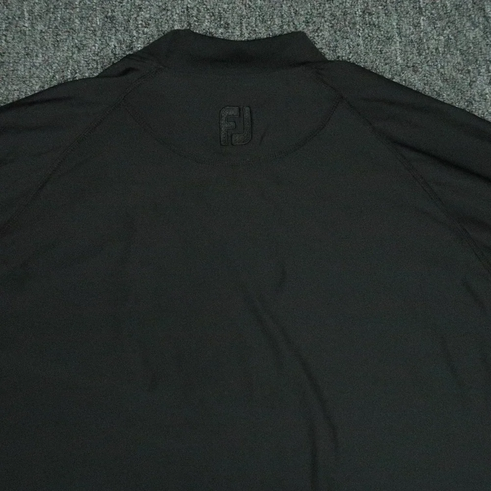 FootJoy Pullover Mens XXL Black Mock Neck Golf Performance Long Sleeve 2XL